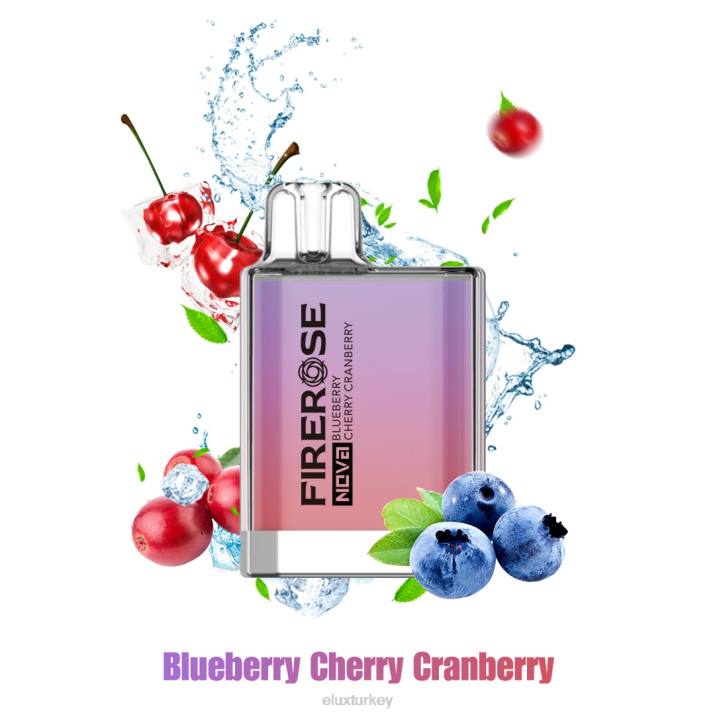 Elux Review Türkiye - Elux Firerose Nova 600 puf tek kullanımlık vape yaban mersini kiraz kızılcık PDX021
