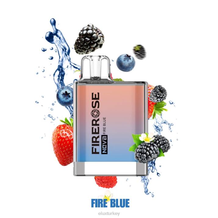 Elux Vape Türkiye - Elux Firerose Nova 600 puf tek kullanımlık vape ateş mavisi PDX026