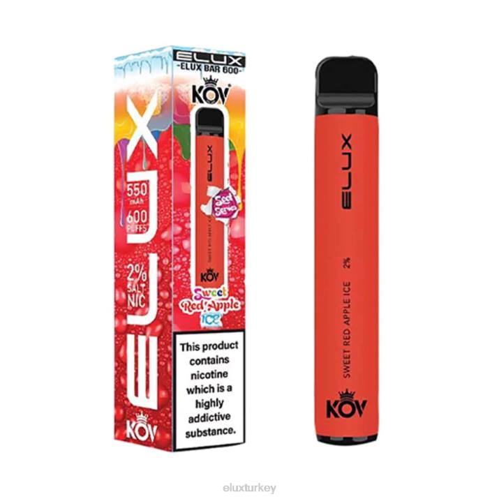 Elux Review Türkiye - Elux Bar tatlı serisi tek kullanımlık vape tatlı kırmızı elmalı buz PDX011